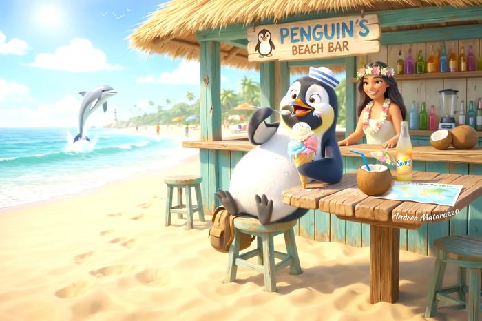 Penguin's Beach Bar — collezione Spreadshop